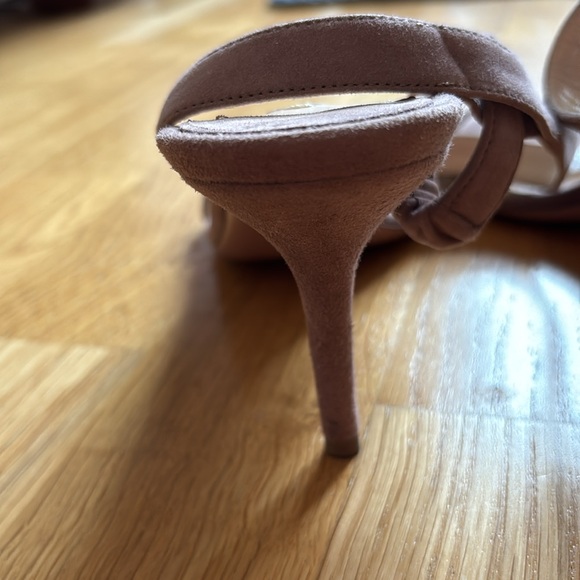 PRADA BLUSH SUEDE HEEL SANDAL - Picture 6 of 12